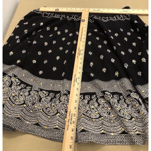 Erica Brooke Women Skirt Black White & Gold Size 36 XXL Cotton 100% Embellished - Picture 10 of 12